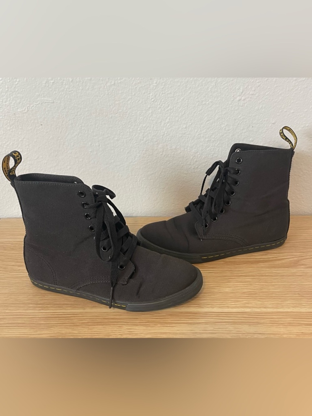 Dr. Martens Black Canvas High-Top Sneakers